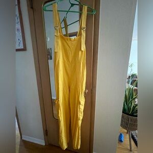 Yellow Overalls with Adjustable Straps